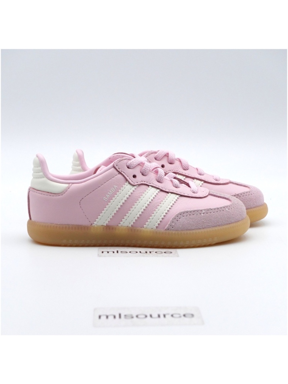 NEW Size 8 Toddler Kid's adidas Originals Samba OG EL Leather Sneakers JR3165 - Picture 3 of 7